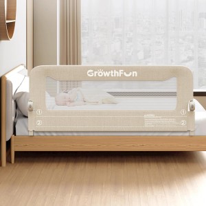 59-Inch Foldable Bed Rail (Cream)
